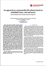 Paper: Maintainable OS-solution - safe and secure First page of the paper